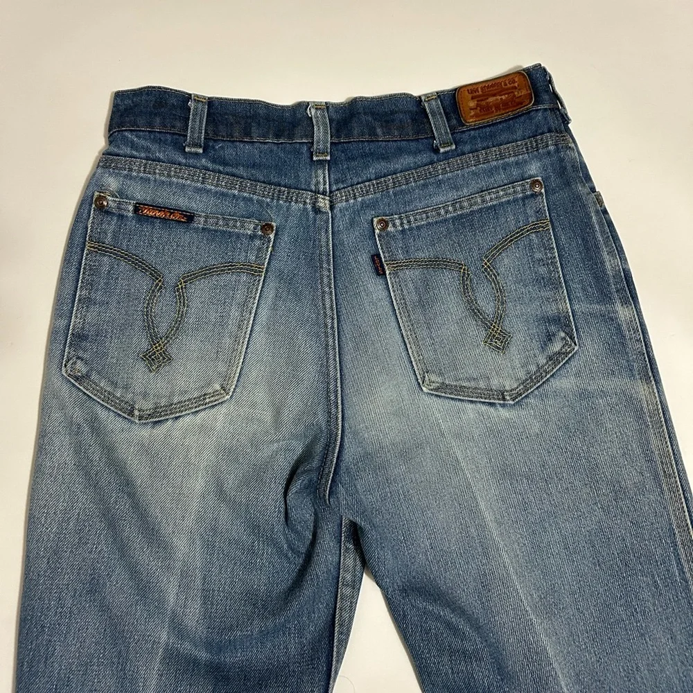 Rare Vintage Levi’s 70s Women’s Mom  Orange Label Movin On’ Jeans 28x28 - Picture 5 of 16